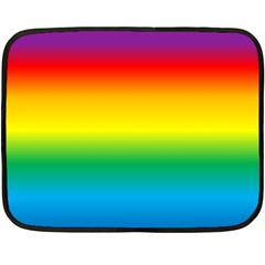 Rainbow Background Colourful Double Sided Fleece Blanket (mini)  by Simbadda