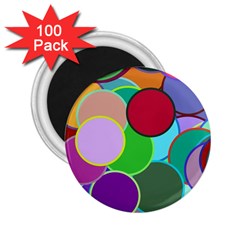 Dots Circles Colorful Unique 2.25  Magnets (100 pack) 