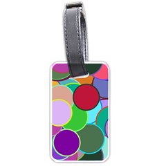 Dots Circles Colorful Unique Luggage Tags (One Side) 