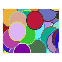 Dots Circles Colorful Unique Double Sided Flano Blanket (Large) 