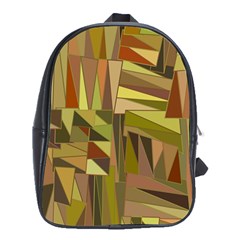 Earth Tones Geometric Shapes Unique School Bags (xl) 