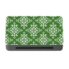 St Patrick S Day Damask Vintage Green Background Pattern Memory Card Reader With Cf