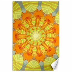 Sunshine Sunny Sun Abstract Yellow Canvas 24  X 36  by Simbadda