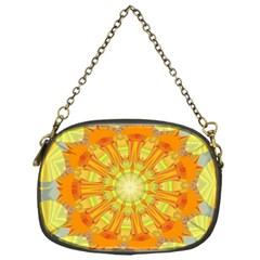 Sunshine Sunny Sun Abstract Yellow Chain Purses (one Side)  by Simbadda