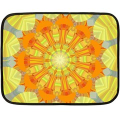 Sunshine Sunny Sun Abstract Yellow Fleece Blanket (mini) by Simbadda