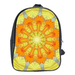 Sunshine Sunny Sun Abstract Yellow School Bags(large)  by Simbadda