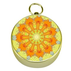 Sunshine Sunny Sun Abstract Yellow Gold Compasses by Simbadda