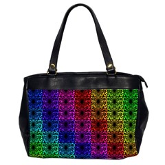 Rainbow Grid Form Abstract Office Handbags (2 Sides)  by Simbadda