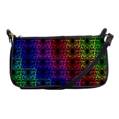 Rainbow Grid Form Abstract Shoulder Clutch Bags
