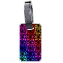 Rainbow Grid Form Abstract Luggage Tags (two Sides) by Simbadda