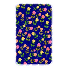 Flowers Roses Floral Flowery Blue Background Memory Card Reader by Simbadda