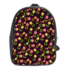 Flowers Roses Floral Flowery School Bags (xl) 