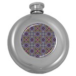 Vintage Abstract Unique Original Round Hip Flask (5 oz) Front