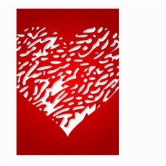 Heart Design Love Red Large Garden Flag (two Sides) by Simbadda