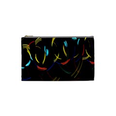 Yellow Blue Red Arcs Light Cosmetic Bag (small)  by Alisyart