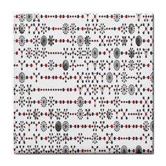 Bioplex Random Kimia Circle Grey Red Tile Coasters