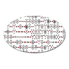 Bioplex Random Kimia Circle Grey Red Oval Magnet by Alisyart