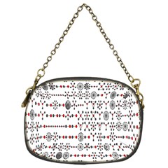 Bioplex Random Kimia Circle Grey Red Chain Purses (two Sides) 