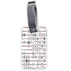 Bioplex Random Kimia Circle Grey Red Luggage Tags (two Sides)