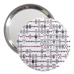 Bioplex Random Kimia Circle Grey Red 3  Handbag Mirrors