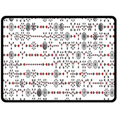 Bioplex Random Kimia Circle Grey Red Double Sided Fleece Blanket (large) 