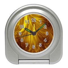 Flower Gold Hair Travel Alarm Clocks by Alisyart