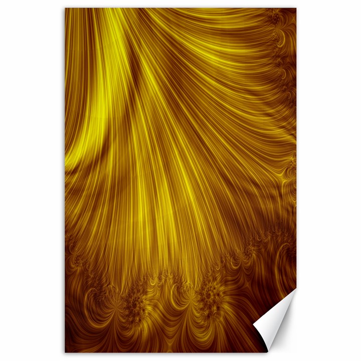 Flower Gold Hair Canvas 24  x 36 