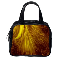 Flower Gold Hair Classic Handbags (one Side)