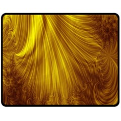 Flower Gold Hair Fleece Blanket (medium) 