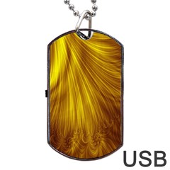 Flower Gold Hair Dog Tag Usb Flash (two Sides)