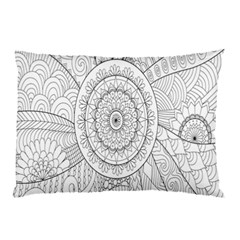 Flower Rose Flowering Sunflower Black Pillow Case (two Sides)