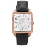 Flower Rose Flowering Sunflower Black Rose Gold Leather Watch  Front