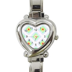 Color Square Heart Italian Charm Watch by Simbadda