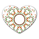 Frame Floral Tree Flower Leaf Star Circle Heart Mousepads Front