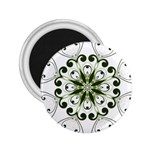 Frame Flourish Flower Green Star 2.25  Magnets Front