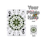 Frame Flourish Flower Green Star Playing Cards 54 (Mini)  Front - SpadeQ