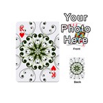 Frame Flourish Flower Green Star Playing Cards 54 (Mini)  Front - HeartK