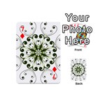 Frame Flourish Flower Green Star Playing Cards 54 (Mini)  Front - Diamond7