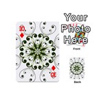 Frame Flourish Flower Green Star Playing Cards 54 (Mini)  Front - Diamond10