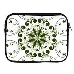 Frame Flourish Flower Green Star Apple Ipad 2/3/4 Zipper Cases