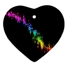 Illustrations Black Colorful Line Purple Yellow Pink Ornament (heart) by Alisyart