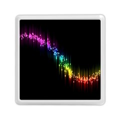 Illustrations Black Colorful Line Purple Yellow Pink Memory Card Reader (square) 