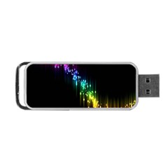 Illustrations Black Colorful Line Purple Yellow Pink Portable Usb Flash (two Sides)