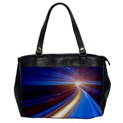 Glow Motion Lines Light Blue Gold Office Handbags