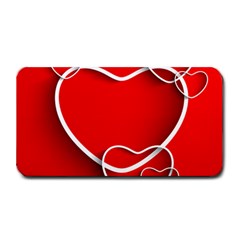 Heart Love Valentines Day Red Medium Bar Mats by Alisyart