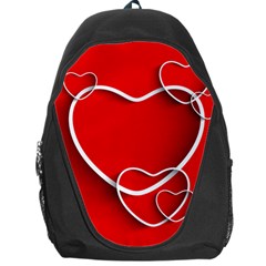 Heart Love Valentines Day Red Backpack Bag by Alisyart