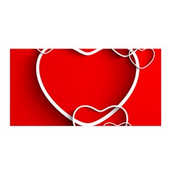 Heart Love Valentines Day Red Satin Wrap