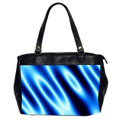 Grunge Blue White Pattern Background Office Handbags (2 Sides)  by Simbadda