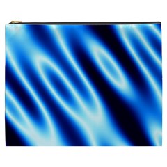 Grunge Blue White Pattern Background Cosmetic Bag (xxxl)  by Simbadda