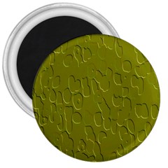 Olive Bubble Wallpaper Background 3  Magnets